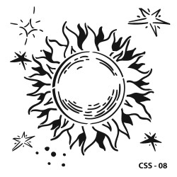szablon słońce, kooky,