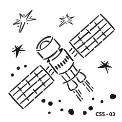 szablon dla dzieci, satelita,