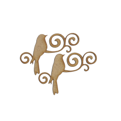 Mini dekory z ptaszkiem, scrapbooking,