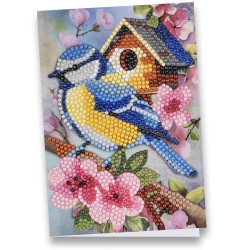 kartka z haftem diamentowym,