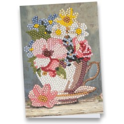 kartka z haftem diamentowym,