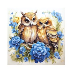 haft doamentowy obraz, sowy