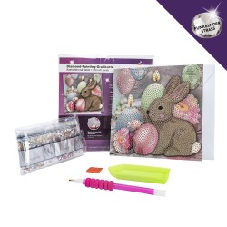 Diamond painting kartka z zajączkim