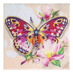 haft diamentowy, motyl,