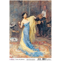 papier ryżowy A3, dama