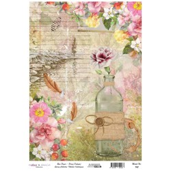 papier ryżowy, vintage flowers,