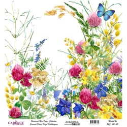 papier ryżowy Cadence, polne kwiaty,
