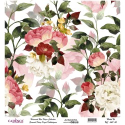 róże kolorowe, papier ryżowy