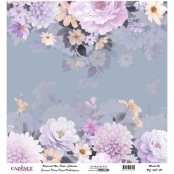 fioletowe kwiaty, papier ryżowy,