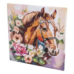 haft diamentowy, koń