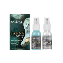 Patina Spray Cadence 2x50ml – efekt postarzenia i vintage, ciemna zieleń