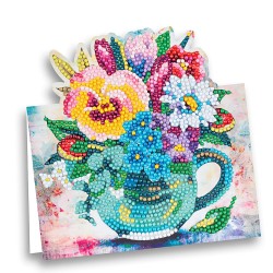 kartka z haftem diamentowym