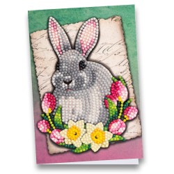 kartka z haftem diamentowym