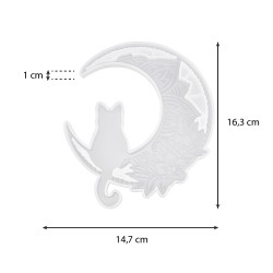 forma silikonowa kot na księżycu