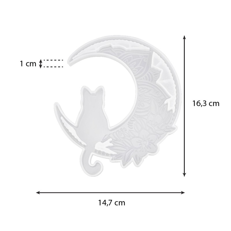 forma silikonowa kot na księżycu
