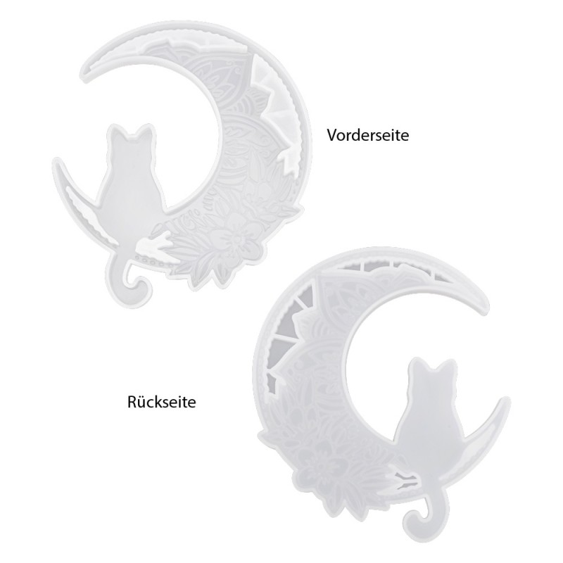 forma silikonowa kot na księżycu