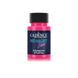 Cadence Midnight Shine różowa – farba akrylowa UV fluorescencyjna do tkanin 50 ml