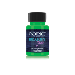 Cadence Midnight Shine zielona – farba akrylowa UV fluorescencyjna do tkanin 50 ml