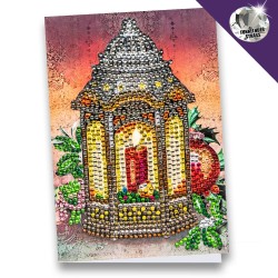 Diamond painting - kartka Latarnia rozm. 11,5 x 16,5 cm, cyrkonie
