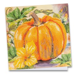 Diamond painting, kartka Dynia, rozm. 16x16 cm