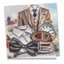 kartka z haftem diamentowym męska 