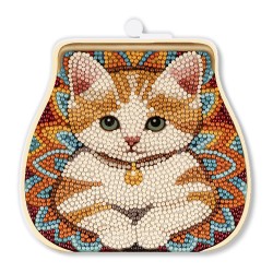 Portfel z diamentowym obrazem – Kartka okolicznościowa DIY „Kot” z wkładką i kopertą