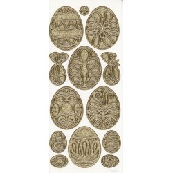 Naklejka złota brokatowa 10x23 cm micro sticker DIY