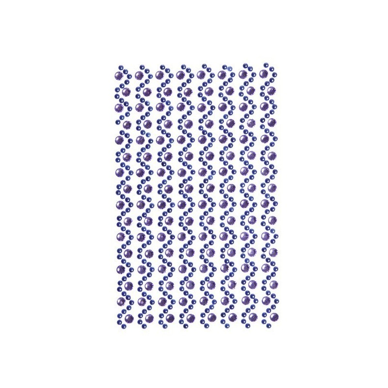 kryształki ozdobne na pasku z klejem fioletowe