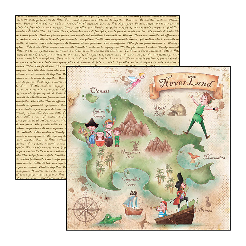 Neverland zestaw 24 kartek rozm. 15x15cm