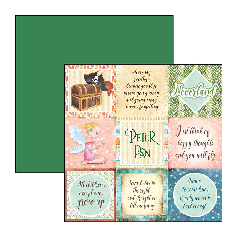 Neverland zestaw 24 kartek rozm. 15x15cm