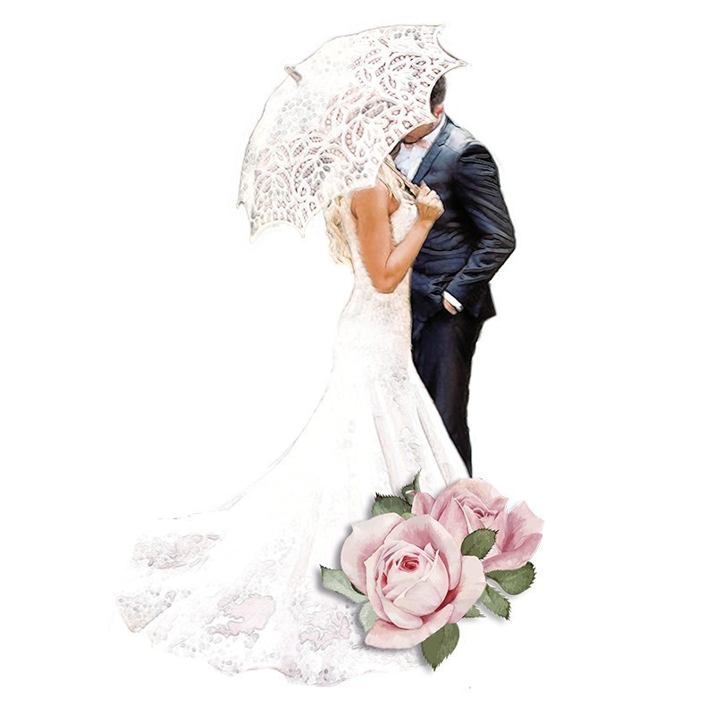 Motywy 3D, Młoda Para,  rozm. 6-11cm, 10szt