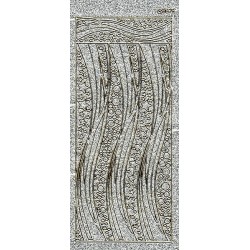 Naklejka brokatowa świąteczna 10x23 cm micro sticker