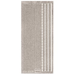 Naklejka srebrna brokatowa 10x23 cm micro sticker, paski