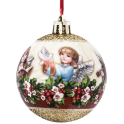 ozdobna folia ANIOŁKI metalizowana  Ø8cm, 7 cm wys. 6szt