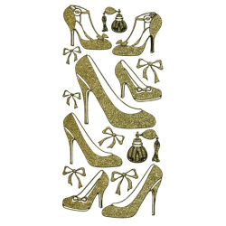 Naklejka złota brokatowa 10x23 cm micro sticker DIY