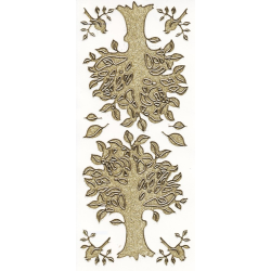 Naklejka złota brokatowa 10x23 cm micro sticker DIY