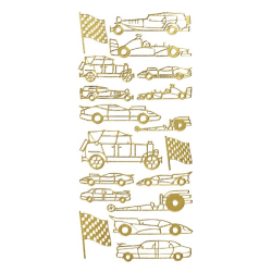 nakeljki ażurwe, złoto, samochody,