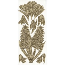 Naklejka złota brokatowa 10x23 cm micro sticker DIY