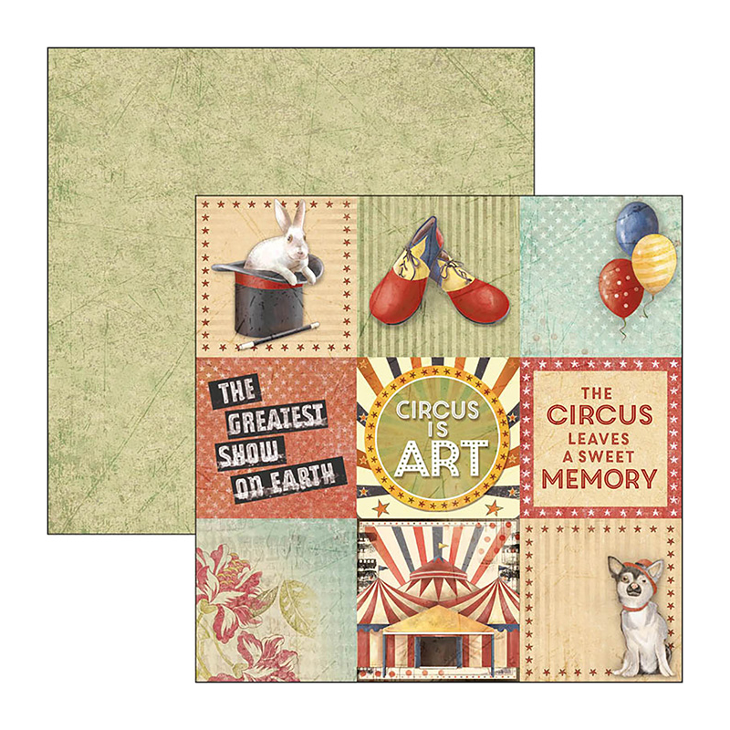 The Greatest Show zestaw 24 kartek 15x15cm