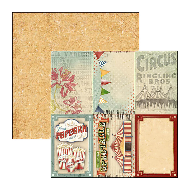 The Greatest Show zestaw 24 kartek 15x15cm