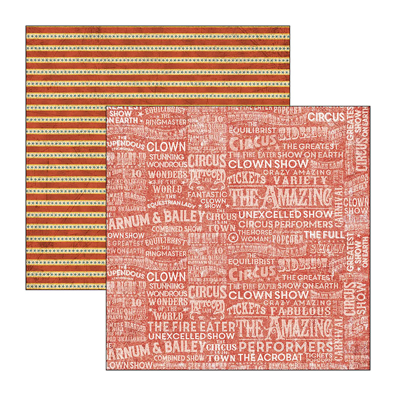 The Greatest Show zestaw 24 kartek 15x15cm