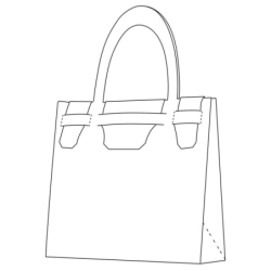 Szablon do zrobienia pudełka,  Torba, rozm. A3