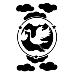 Szablon dziecięcy, Bocian,...