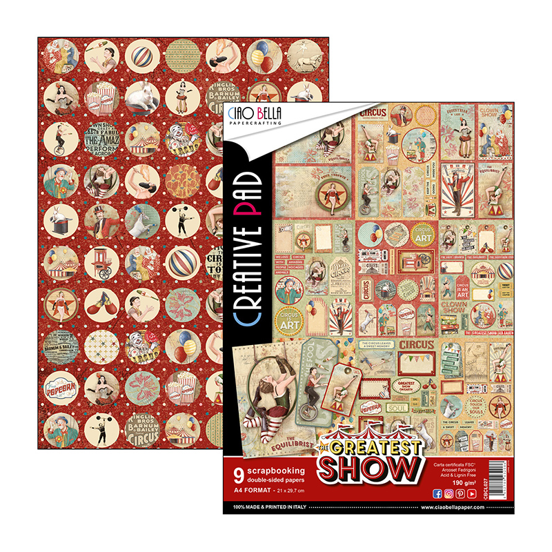 The Greatest Show zestaw 9 kartek A4 CBCL027