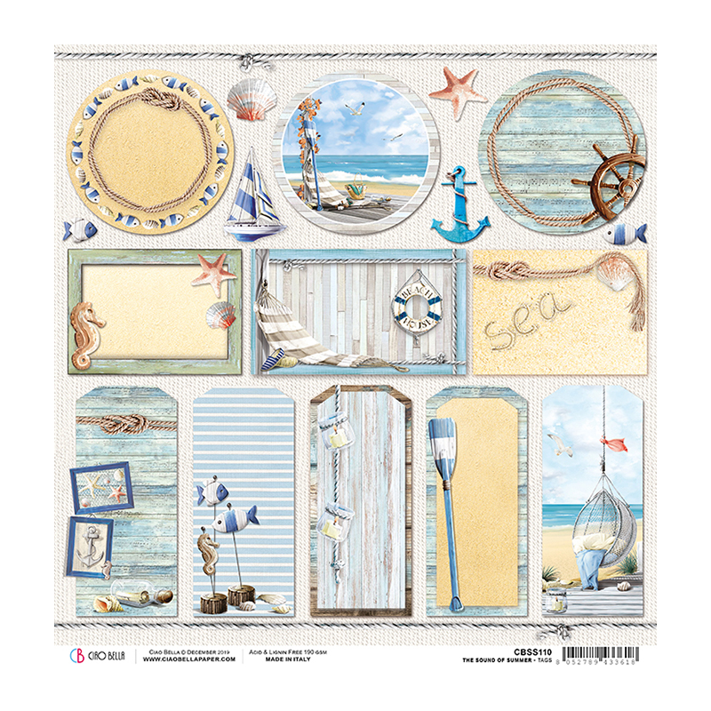 Summer Tags  rozm. 30,5x30,5cm