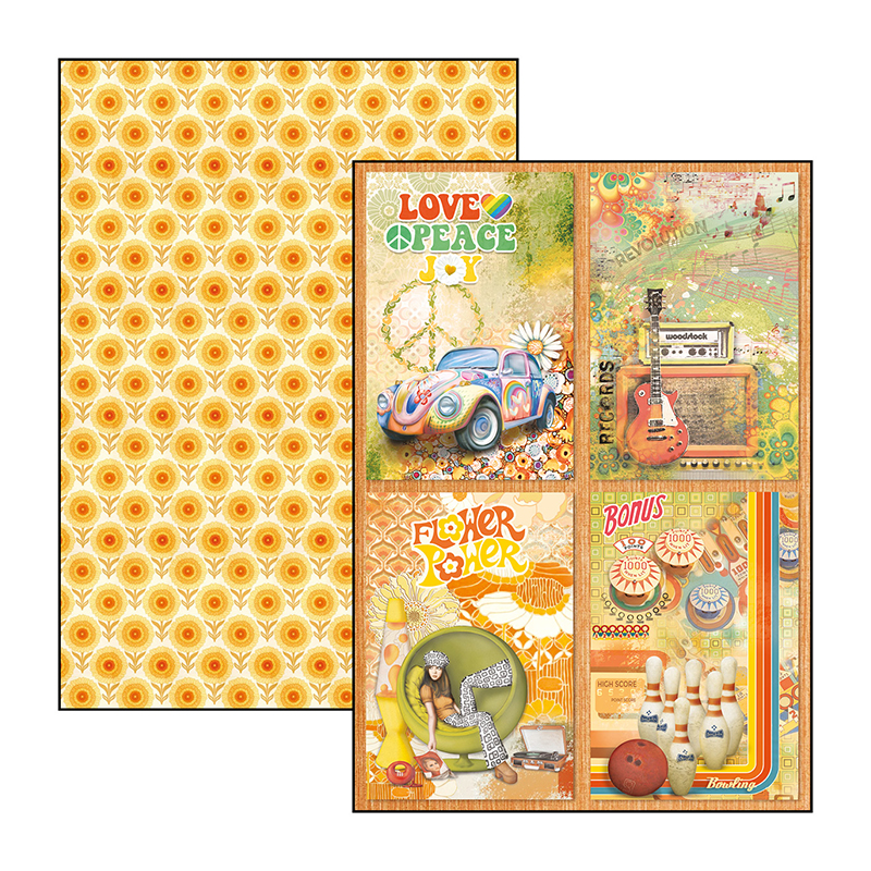 THE SEVENTIES zestaw 9 kartek A4