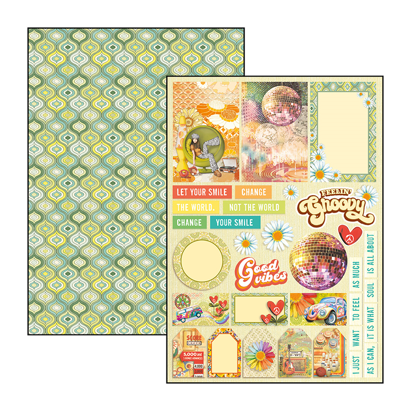 THE SEVENTIES zestaw 9 kartek A4