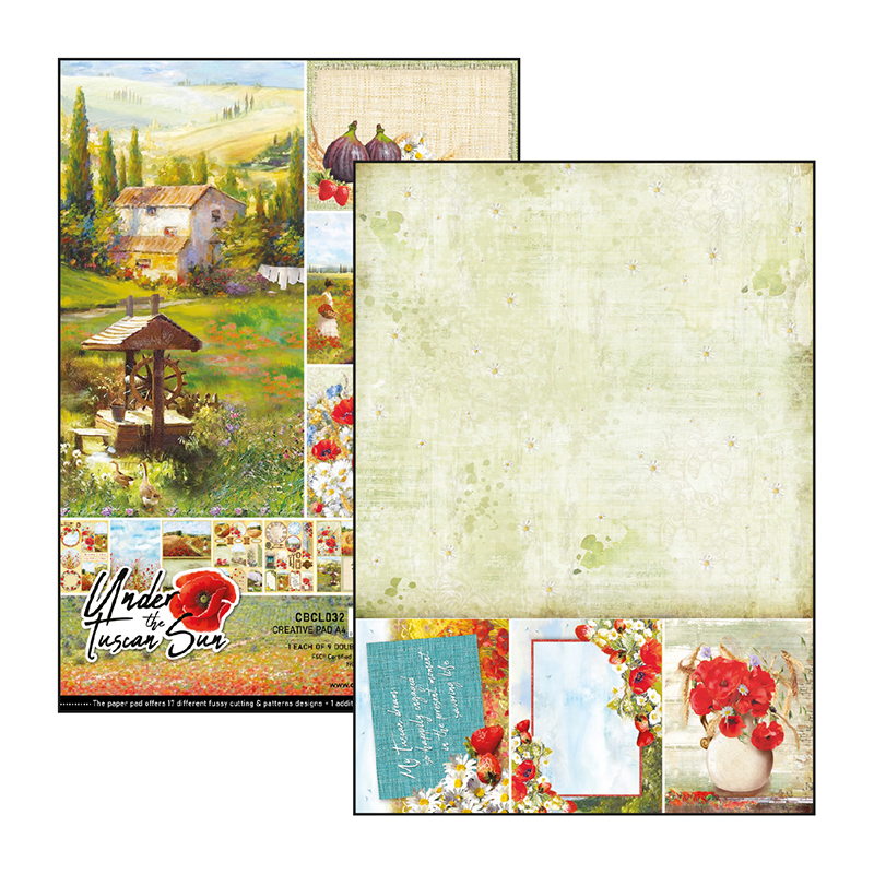 UNDER THE TUSCAN SUN zestaw 9 kartek A4
