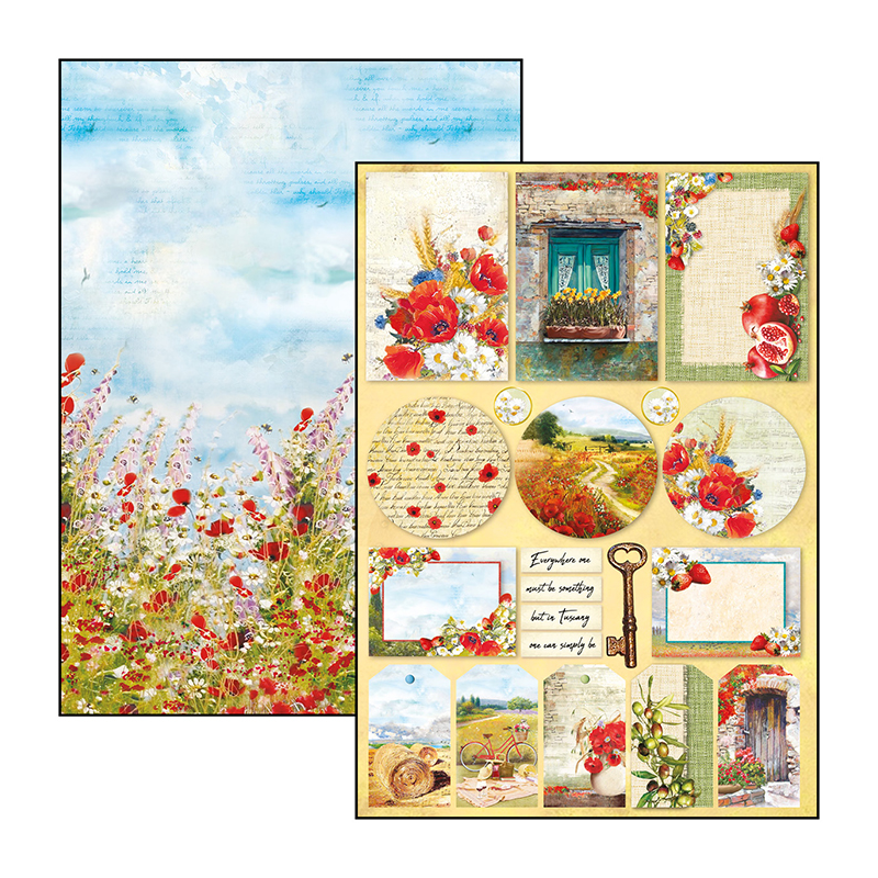 UNDER THE TUSCAN SUN zestaw 9 kartek A4