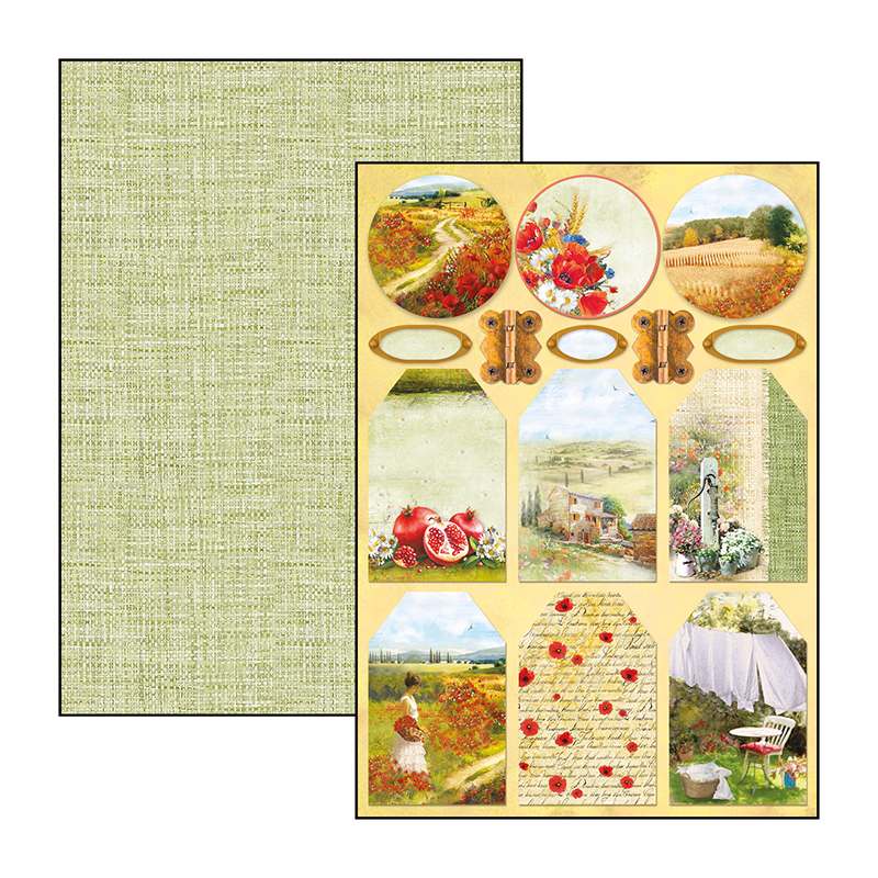 UNDER THE TUSCAN SUN zestaw 9 kartek A4